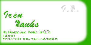 iren mauks business card